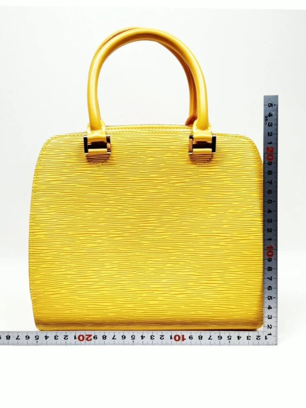 Authentic Louis Vuitton Pont Neuf Epi Leather Yellow Satchel Top Handle Designer - Picture 3 of 16
